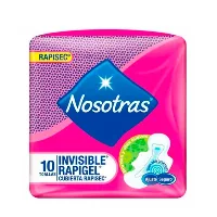 Nosotras Toalla Hig Invisible Rapigel (paq x10)
